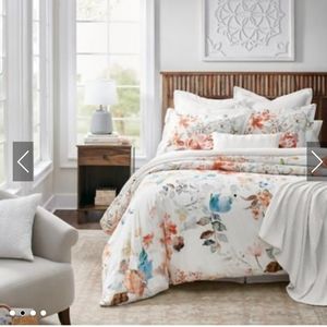 Grandinroad King Oleana Floral Duvet cover & 2 standard pillow cases